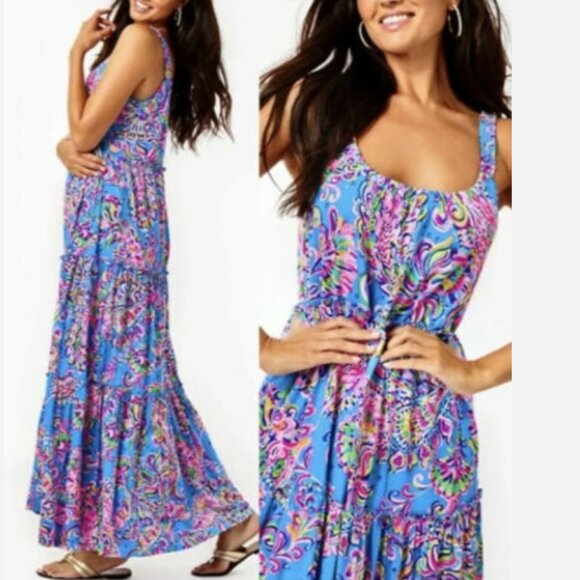 Lilly Pulitzer Loro Maxi Dress Sz M - Picture 7 of 7
